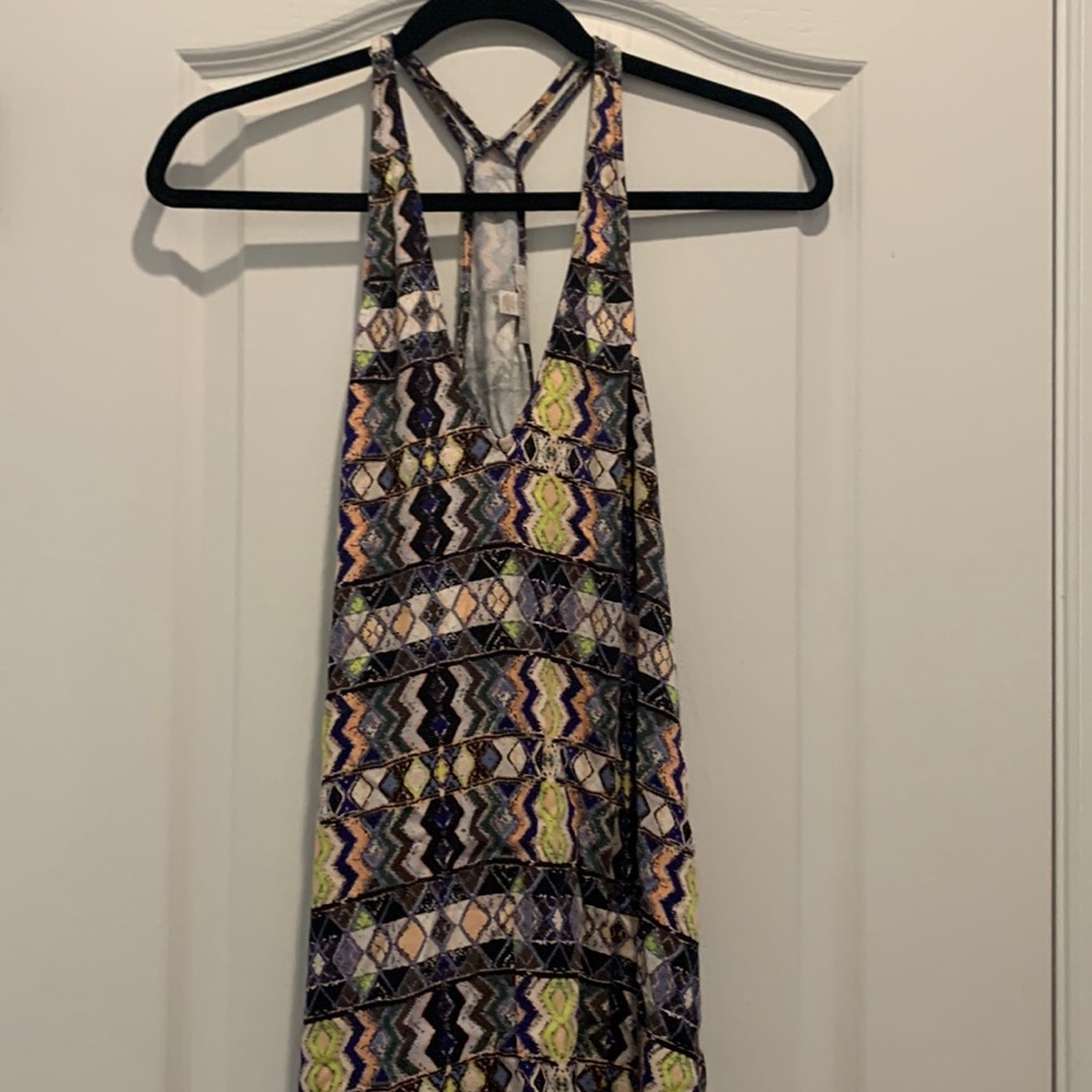 Ella Moss racer back patterned dress size XS